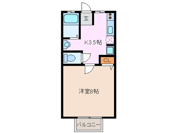 高角駅 徒歩13分 2階の物件間取画像